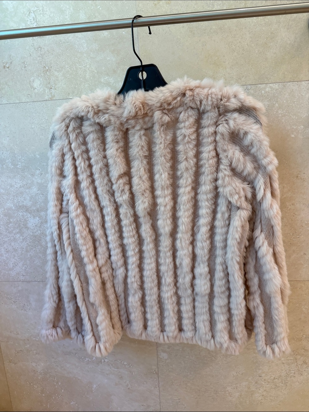 Heartloom Plush Light Beige Faux-Fur Teddy Jacket - Picture 3 of 3